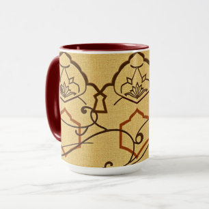 Tactile Woven Arches Earthy Islamic Design Mug