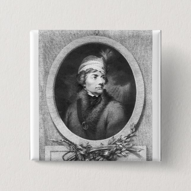 Tadeusz Kosciuszko , engraved by Christiaan Pinback Button (Front)