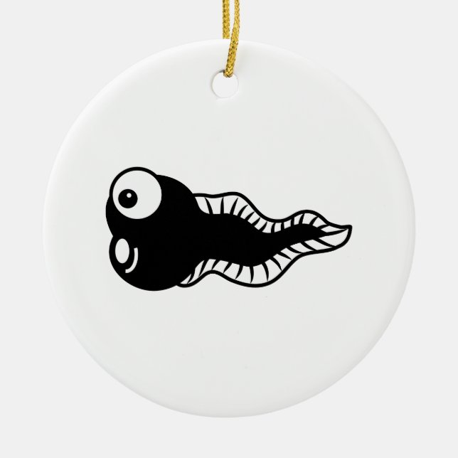Tadpole Ceramic Ornament (Front)