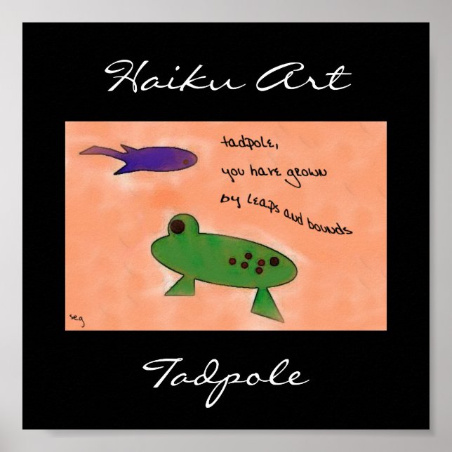 Tadpole Haiku Art Print (Front)