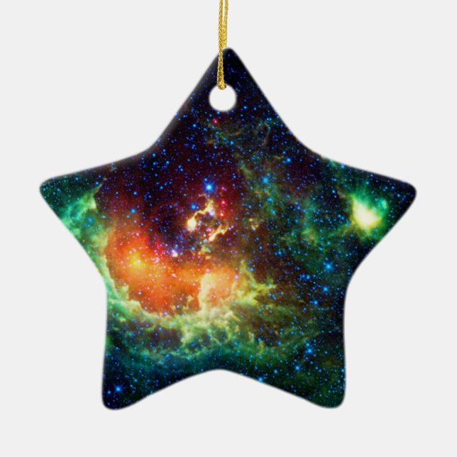 Tadpole Nebula in the Auriga Constellation Ceramic Ornament (Front)