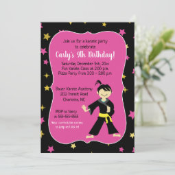 Tae Kwon Do Birthday Invitations | Zazzle