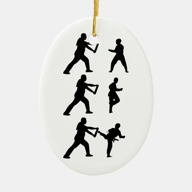 Tae Kwon-Do Ceramic Ornament (Front)