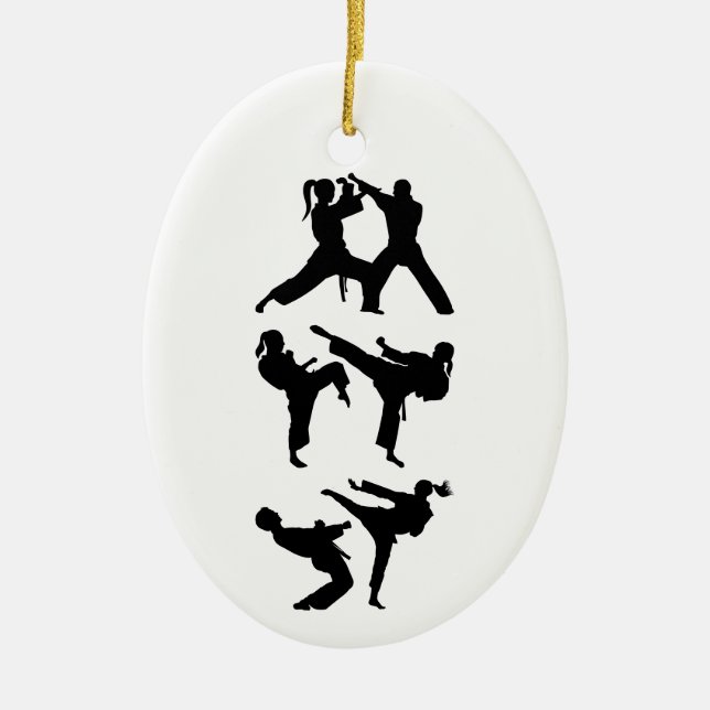 Tae Kwon-Do Ceramic Ornament (Front)