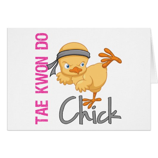 Tae Kwon Do Chick Cards (Front Horizontal)