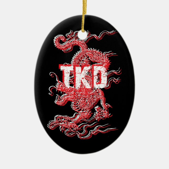 Tae Kwon Do Dragon Ornament (Front)