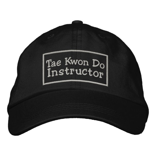 Tae kwon do Instructor Embroidered Baseball Cap (Front)