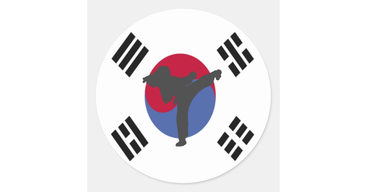 Tae Kwon Do Kicker female Stickers | Zazzle