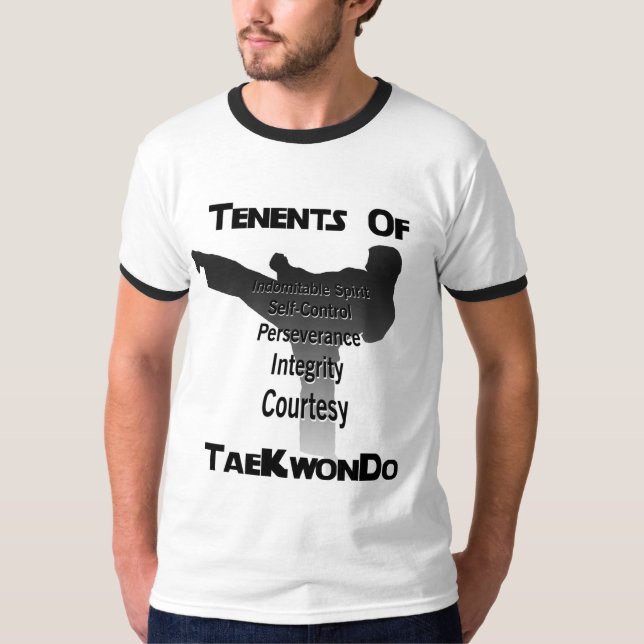 Tae Kwon Do Traditional Tenets T-Shirt (Front)