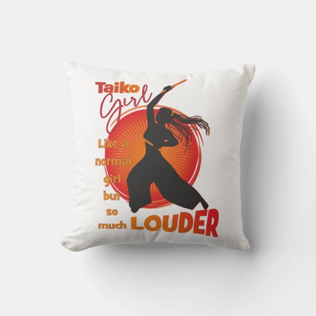 Tae Kwon Girl Dreadlocks Kiss Throw Pillow (Front)