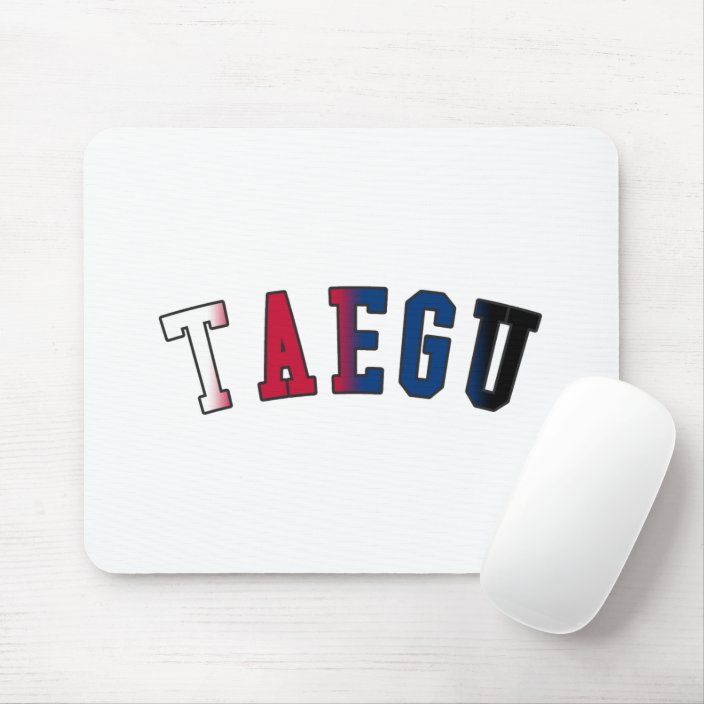 Taegu in South Korea National Flag Colors Mouse Pad