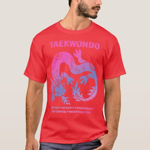 Taekwondo 5 Tenets Dragon Martial Arts for Women G T_Shirt