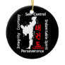Taekwondo 5 Tenets Martial Arts ATA ITF Tae For Ceramic Ornament
