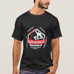 Taekwondo 5 Tenets Martial Arts Ata Itf Tae Kwon D T-Shirt