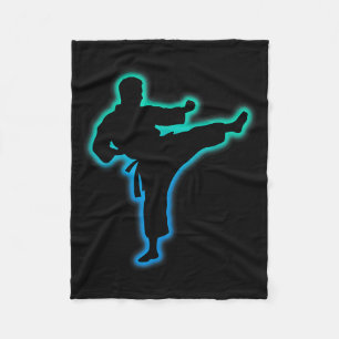 Taekwondo Apparel Martial Arts Karate Illustration Fleece Blanket