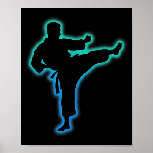 Taekwondo Apparel Martial Arts Shirt Kids Men Boys Poster