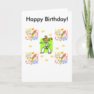 Taekwondo Birthday Card - Girls