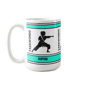 Taekwondo Birthday Gift, Taekwondo Girl Player Coffee Mug
