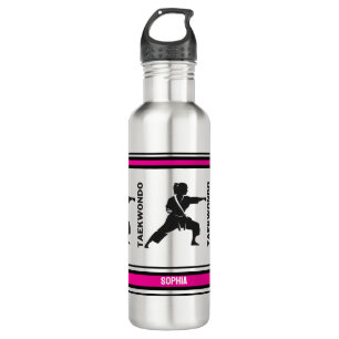 Taekwondo Birthday Gift, Taekwondo Girl Player Stainless Steel Water Bottle