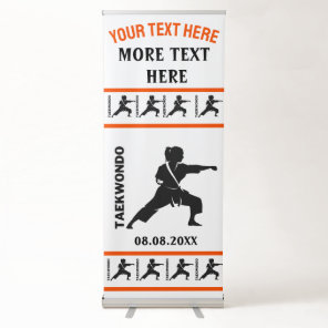 Taekwondo Birthday Girl, Taekwondo Player Retractable Banner