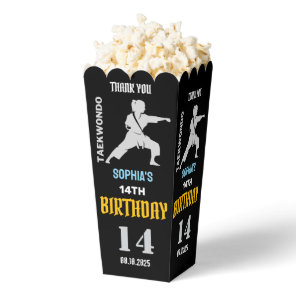 Taekwondo Birthday Party, Taekwondo Girl Player Favor Boxes