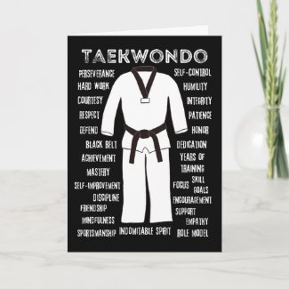 Taekwondo Black Belt Congratulations Card