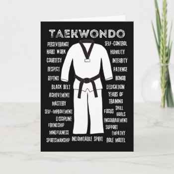 Taekwondo Black Belt Congratulations Card by cbendel at Zazzle