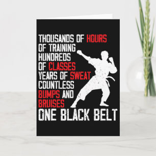 Taekwondo Black Belt Funny Karate Judo Martial Art Card