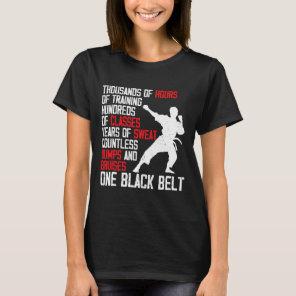Taekwondo Black Belt Funny Karate Judo Martial Art T-Shirt