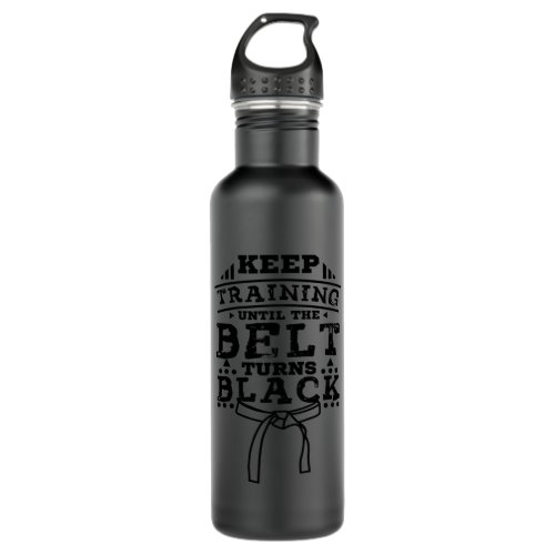 Taekwondo Black Belt Stainless Steel Water Bottle