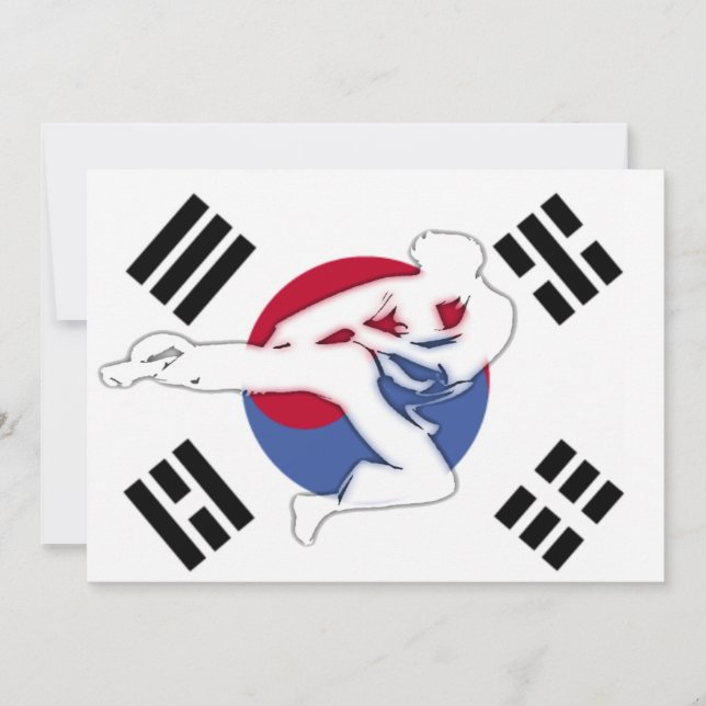 Taekwondo Boys Birthday Party Invitation (Front)