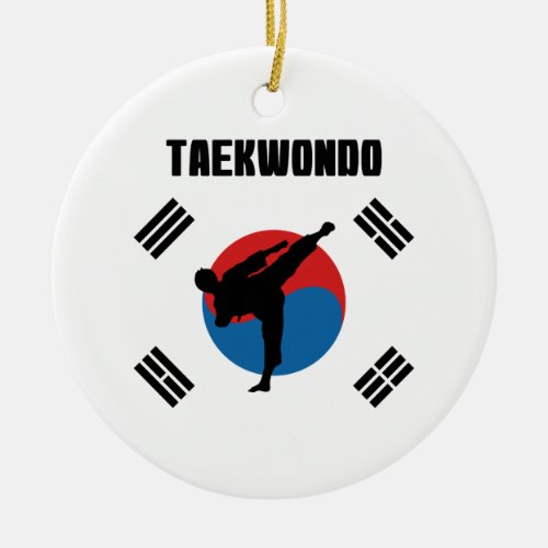 Taekwondo Ceramic Ornament