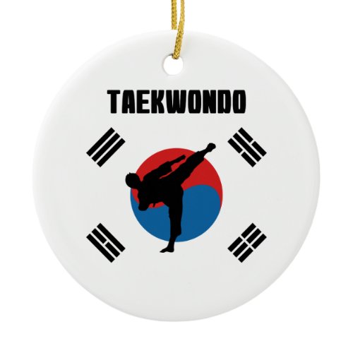 Taekwondo Ceramic Ornament