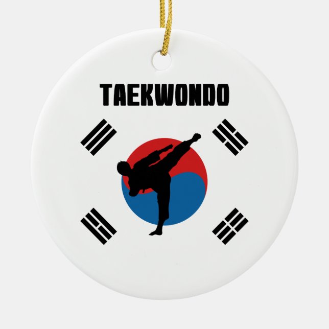 Taekwondo Ceramic Ornament (Front)