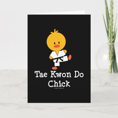 Taekwondo Chick Greeting Card