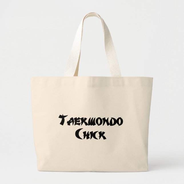 Taekwondo Chick Large Tote Bag (Front)