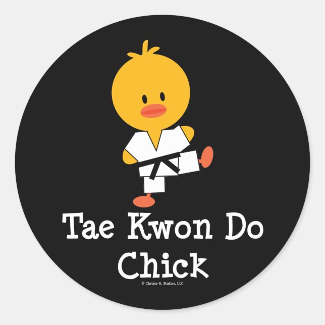 Taekwondo Chick Stickers (Front)