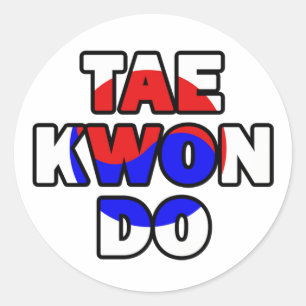 Taekwondo Classic Round Sticker