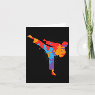 Taekwondo Colorful Martial Arts Kids Men Boys Kara Card