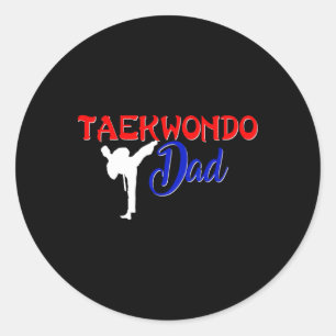 Taekwondo Dad Shirt Tae Kwon Do Martial Arts Fathe Classic Round Sticker