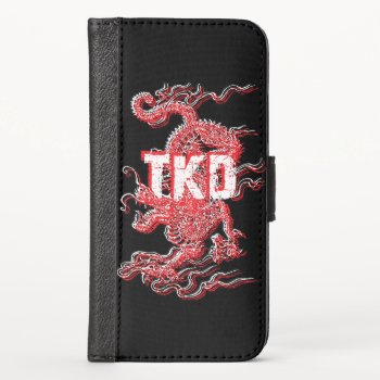 Taekwondo Dragon Iphone X Wallet Case by expressivetees at Zazzle