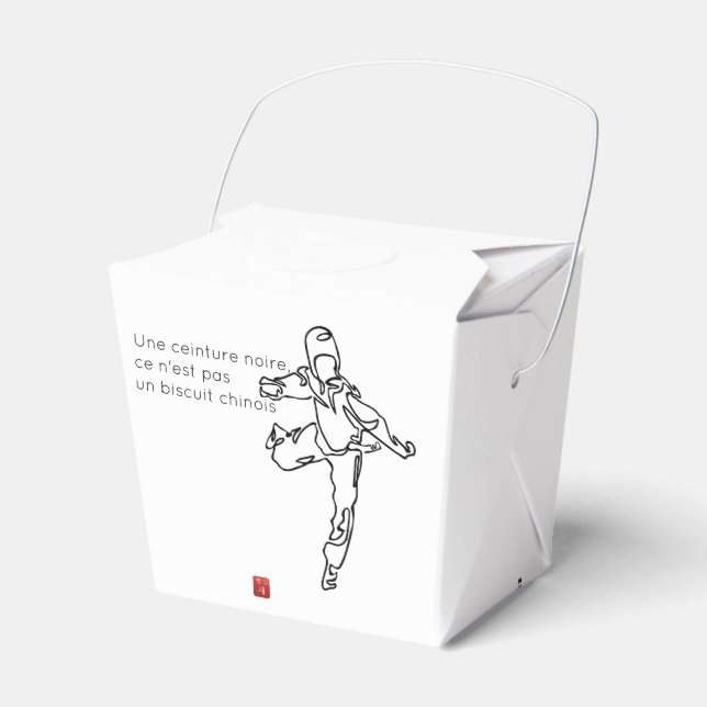 TAEKWONDO DWICHAGI back kick 2 Favor Boxes (Front Side)
