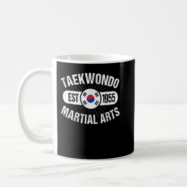 Taekwondo Established 1955 Martial Arts Tae Kwon D Coffee Mug (Left)