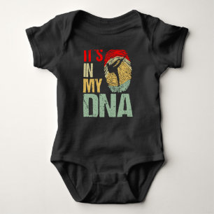 Taekwondo Fighter it´s in my DNA Fingerprint Retro Baby Bodysuit