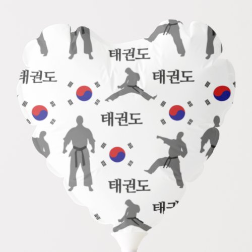 Taekwondo Fighter Martial Art 태권도 South Korea Flag Balloon