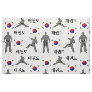 Taekwondo Fighter Martial Art 태권도 South Korea Flag Fabric