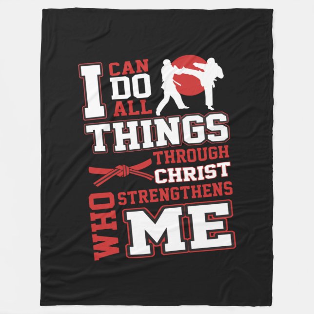 Taekwondo Fleece Blanket (Front)