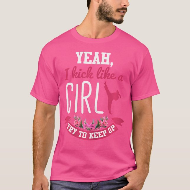 Taekwondo Funny Girls Taekwondo Lover Martial Arts T-Shirt (Front)