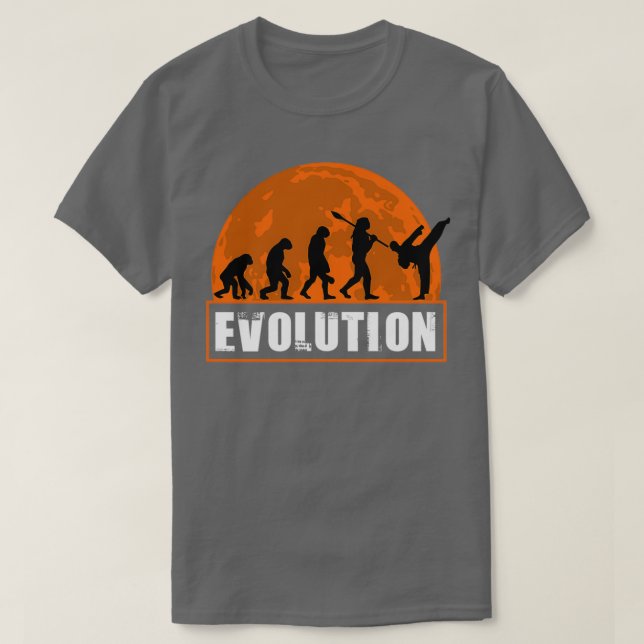Taekwondo Funny Human Evolution Gift T-Shirt (Design Front)