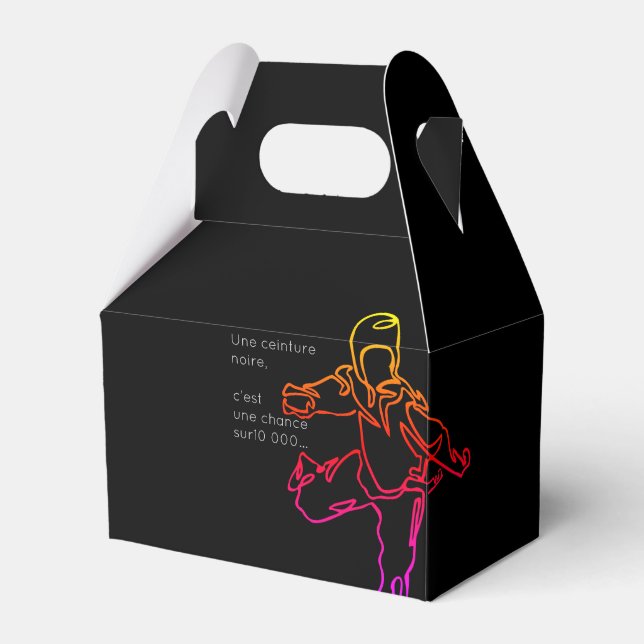Taekwondo gift box one chance in 10000 black (Front Side)